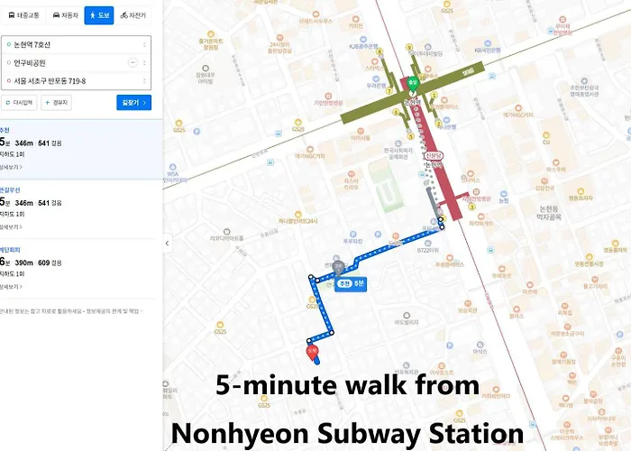 Appartement Monohaus, Nonhyeon Near Gangnam, 5 Min Walk From The Subway Station *